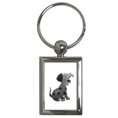 Dalmatian Inspired Silhouette Key Chains (rectangle)  by InspiredShadows