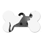 Dalmatian Inspired Silhouette Dog Tag Bone (Two Sides) Back