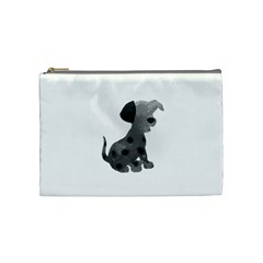 Dalmatian Inspired Silhouette Cosmetic Bag (medium)  by InspiredShadows