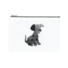 Dalmatian Inspired Silhouette Cosmetic Bag (large) 