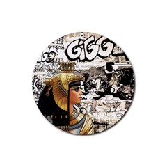 Cleopatra Rubber Round Coaster (4 Pack) 