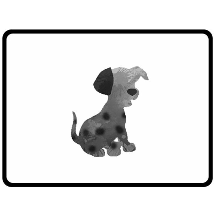 Dalmatian Inspired Silhouette Fleece Blanket (Large) 