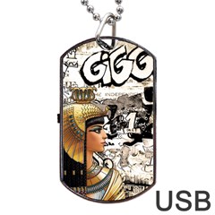 Cleopatra Dog Tag Usb Flash (two Sides) by Valentinaart