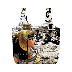 Cleopatra Full Print Recycle Bags (m)  by Valentinaart