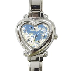 Nature Pattern Heart Italian Charm Watch by dflcprintsclothing