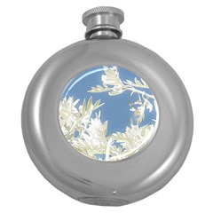 Nature Pattern Round Hip Flask (5 Oz)