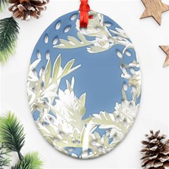 Nature Pattern Oval Filigree Ornament (two Sides)