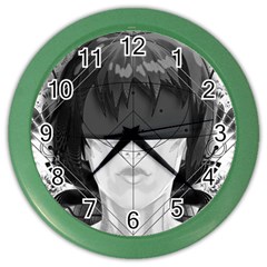 Beautiful Bnw Fractal Feathers For Major Motoko Color Wall Clocks by jayaprime