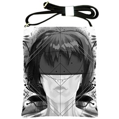 Beautiful Bnw Fractal Feathers For Major Motoko Shoulder Sling Bags by jayaprime