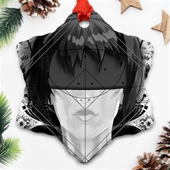 Beautiful Bnw Fractal Feathers For Major Motoko Ornament (snowflake) by jayaprime