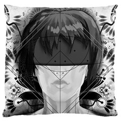 Beautiful Bnw Fractal Feathers For Major Motoko Standard Flano Cushion Case (one Side) by jayaprime