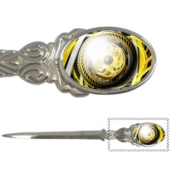 Incredible Eye Of A Yellow Construction Robot Letter Openers by jayaprime