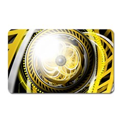 Incredible Eye Of A Yellow Construction Robot Magnet (rectangular) by jayaprime