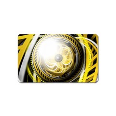 Incredible Eye Of A Yellow Construction Robot Magnet (name Card) by jayaprime