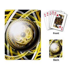 Incredible Eye Of A Yellow Construction Robot Playing Card by jayaprime