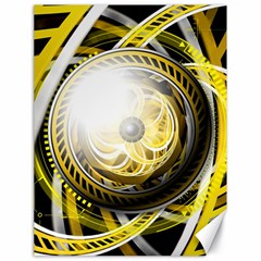 Incredible Eye Of A Yellow Construction Robot Canvas 18  X 24   by jayaprime