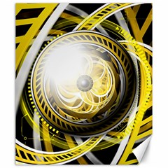 Incredible Eye Of A Yellow Construction Robot Canvas 20  X 24   by jayaprime