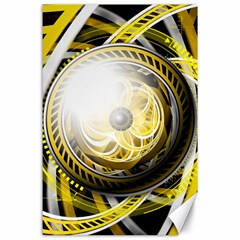 Incredible Eye Of A Yellow Construction Robot Canvas 24  X 36  by jayaprime