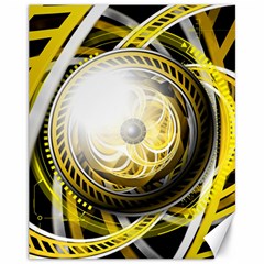 Incredible Eye Of A Yellow Construction Robot Canvas 11  X 14   by jayaprime