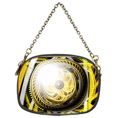 Incredible Eye Of A Yellow Construction Robot Chain Purses (one Side)  by jayaprime