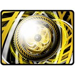 Incredible Eye of a Yellow Construction Robot Fleece Blanket (Large)  80 x60  Blanket Front