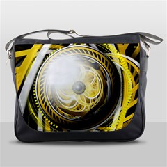 Incredible Eye Of A Yellow Construction Robot Messenger Bags by jayaprime