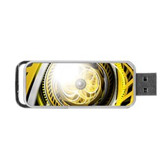 Incredible Eye Of A Yellow Construction Robot Portable Usb Flash (one Side) by jayaprime