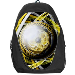 Incredible Eye Of A Yellow Construction Robot Backpack Bag by jayaprime