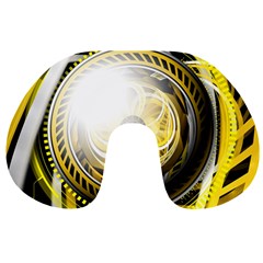 Incredible Eye Of A Yellow Construction Robot Travel Neck Pillows by jayaprime