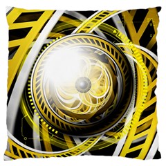 Incredible Eye Of A Yellow Construction Robot Standard Flano Cushion Case (one Side) by jayaprime