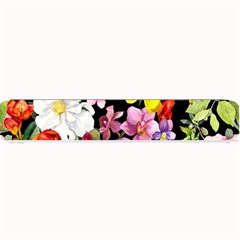 Beautiful,floral,hand Painted, Flowers,black,background,modern,trendy,girly,retro Small Bar Mats by NouveauDesign