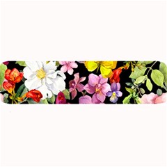 Beautiful,floral,hand Painted, Flowers,black,background,modern,trendy,girly,retro Large Bar Mats by NouveauDesign