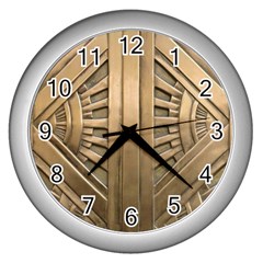 Art Deco Gold Door Wall Clocks (silver)  by NouveauDesign