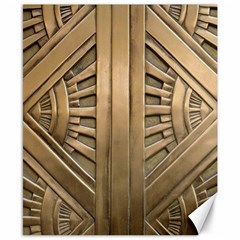 Art Deco Gold Door Canvas 8  X 10  by NouveauDesign