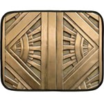 Art deco gold door Fleece Blanket (Mini) 35 x27  Blanket