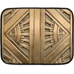 Art Deco Gold Door Double Sided Fleece Blanket (mini)  by NouveauDesign