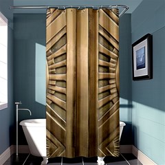 Art Deco Gold Door Shower Curtain 36  X 72  (stall)  by NouveauDesign