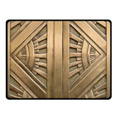 Art Deco Gold Door Double Sided Fleece Blanket (small)  by NouveauDesign