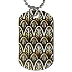 art deco Dog Tag (Two Sides)