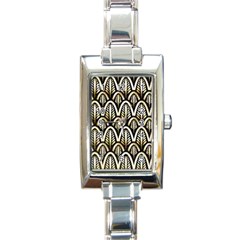 Art Deco Rectangle Italian Charm Watch by NouveauDesign