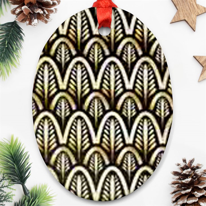 art deco Ornament (Oval)