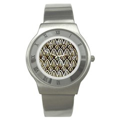 Art Deco Stainless Steel Watch by NouveauDesign