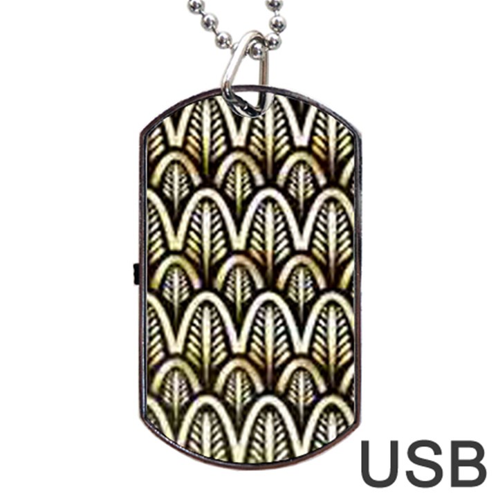 art deco Dog Tag USB Flash (Two Sides)