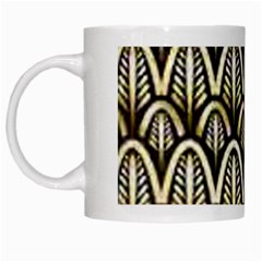 Art Deco White Mugs by NouveauDesign