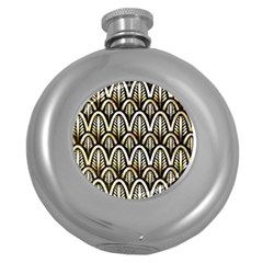 Art Deco Round Hip Flask (5 Oz) by NouveauDesign