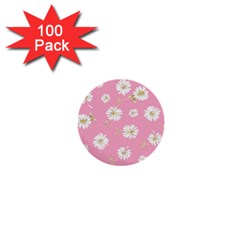 Pink Flowers 1  Mini Buttons (100 Pack)  by NouveauDesign