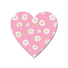 Pink Flowers Heart Magnet by NouveauDesign