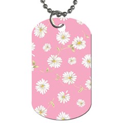 Pink Flowers Dog Tag (two Sides) by NouveauDesign