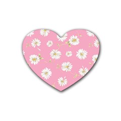 Pink Flowers Heart Coaster (4 Pack)  by NouveauDesign