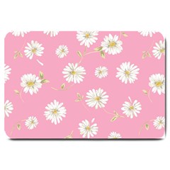 Pink Flowers Large Doormat  by NouveauDesign